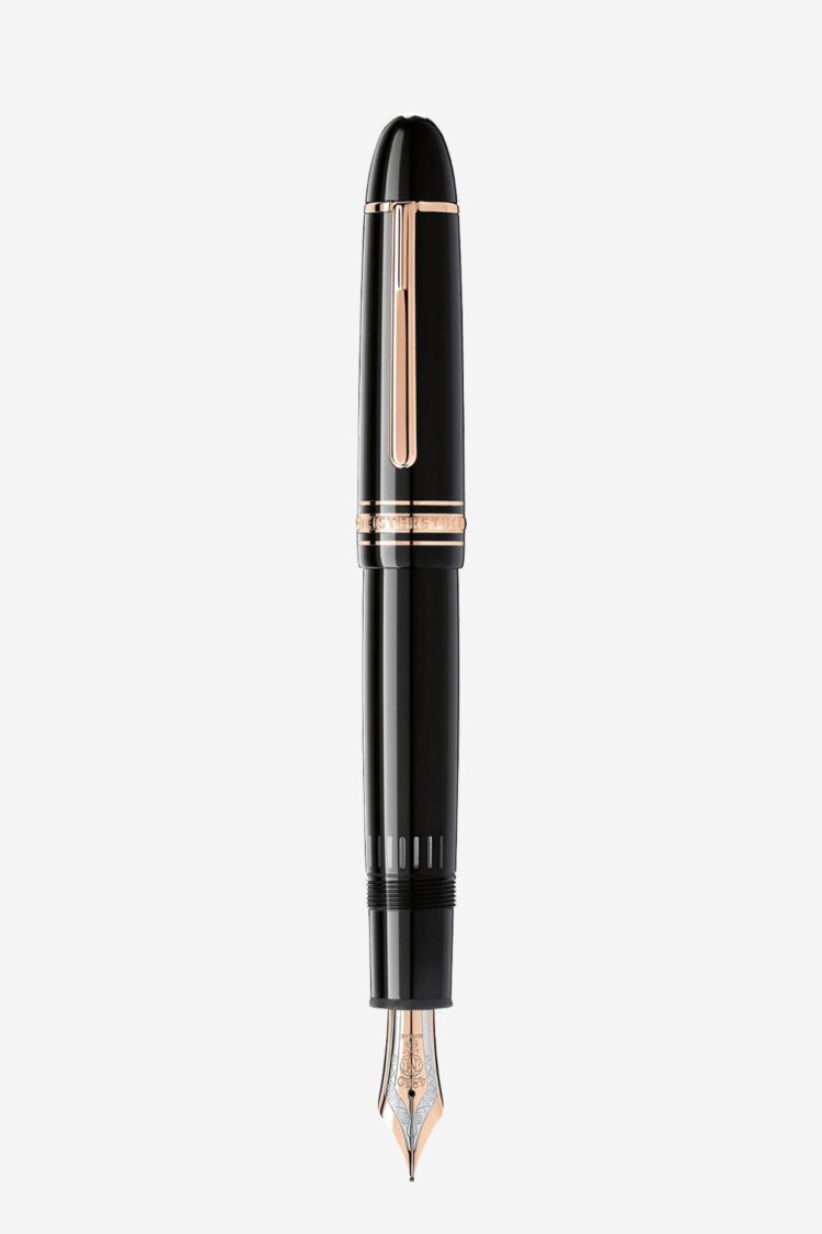 Bút Montblanc Meisterstuck 149 đen cài vàng hồng MB112666