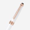 Các chi tiết bút bi Montblanc màu trắng mã MB113325 mạ vàng