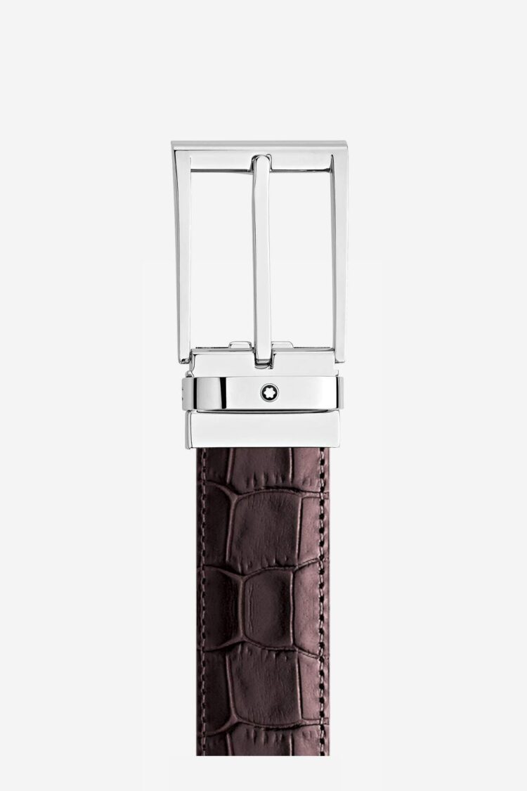 Dây lưng Montblanc vân da cá sấu chính hãng mã MB126739