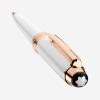 Logo đỉnh nắp bút Montblanc Meisterstuck White Solitaire MB-113325