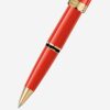 Montblanc Pix Red Gold Coated Resin Rollerball Pen MB117654