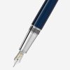 Ngòi viết máy Montblanc Meisterstuck màu xanh MB118061 mạ vàng 18k