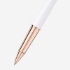 Ngòi viết Montblanc Meisterstück White Solitaire MB113324 mạ vàng