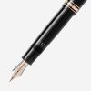 Viết Montblanc Meisterstuck 149 đen cài vàng hồng MB112666